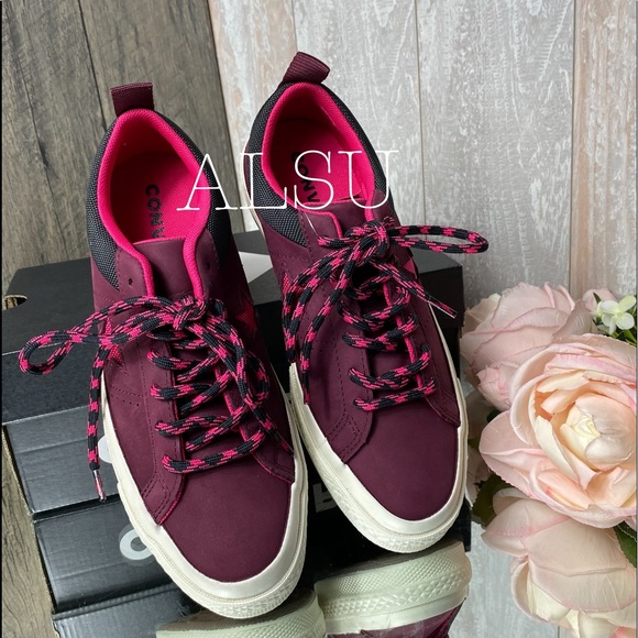 Converse One Star OX Suede Dark Burgundy W AUTHENT - Picture 4 of 8